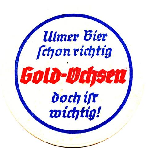 ulm ul-bw gold ochsen ochse 4b (rund215-schon richtig-breiter rand-blaurot) 